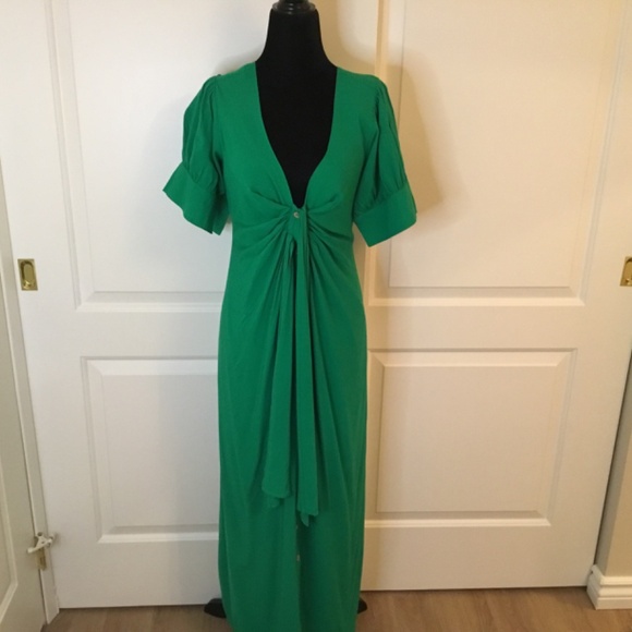 NWT Shy Velvet Green Maxi Dress Size Small - Picture 3 of 6